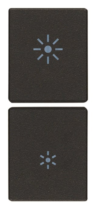 VIMAR - DUE MEZZI TASTI 1M DIMMER NERO