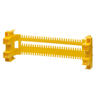 VIMAR - Flangia Ferma Tubi Central Estetico 12M Removibile per Batteria Verticale Centralini 12, 24, 36 Moduli Giallo da Agganciare alla Scatola