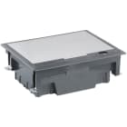 VIMAR - Torretta a scomparsa 12M con coperchio inox per apparecchi Eikon, Arké e Plana su pavimento flottante. 2 supporti da 6 moduli incluso.