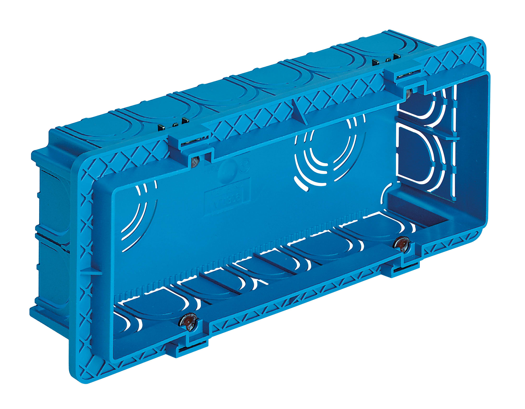 VIMAR - Scatola da Incasso Rettangolare 6-7 Moduli Azzurro per Pareti in Muratura Gw 650°C
