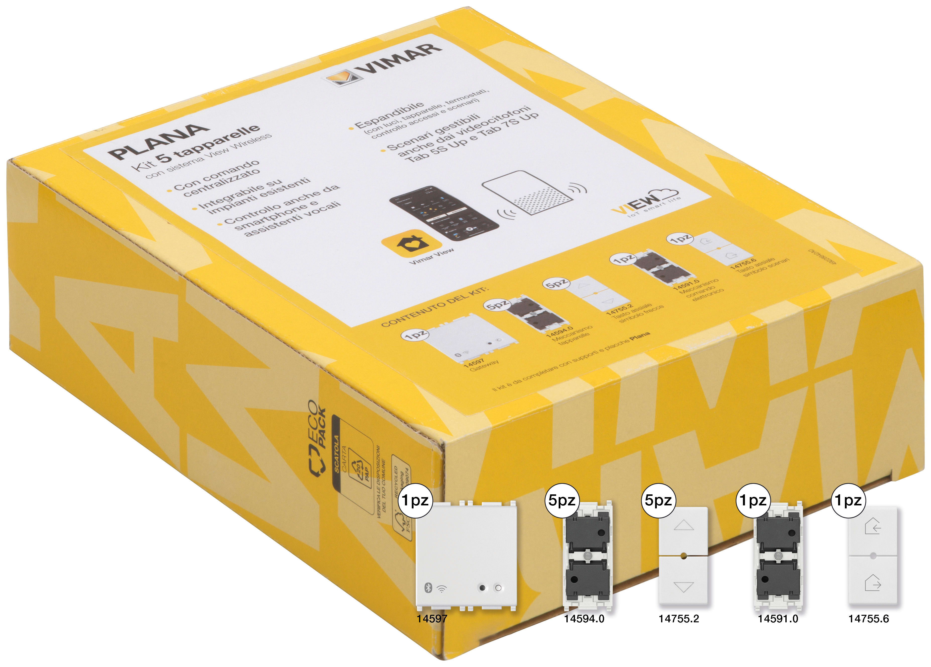 VIMAR - KIT 5 TAPPARELLE CONNESSE IOT PLANA B.CO