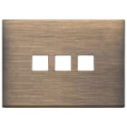 VIMAR - PLACCA 3MX3 FLAT BRONZO ANTICO SPAZZ.