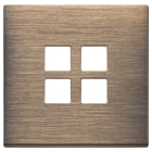 VIMAR - PLACCA 2MX4 FLAT BRONZO ANTICO SPAZZ.