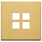 VIMAR - PLACCA 2MX4 FLAT OTTONE SPAZZ.