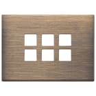 VIMAR - PLACCA 3MX6 FLAT BRONZO ANTICO SPAZZ.