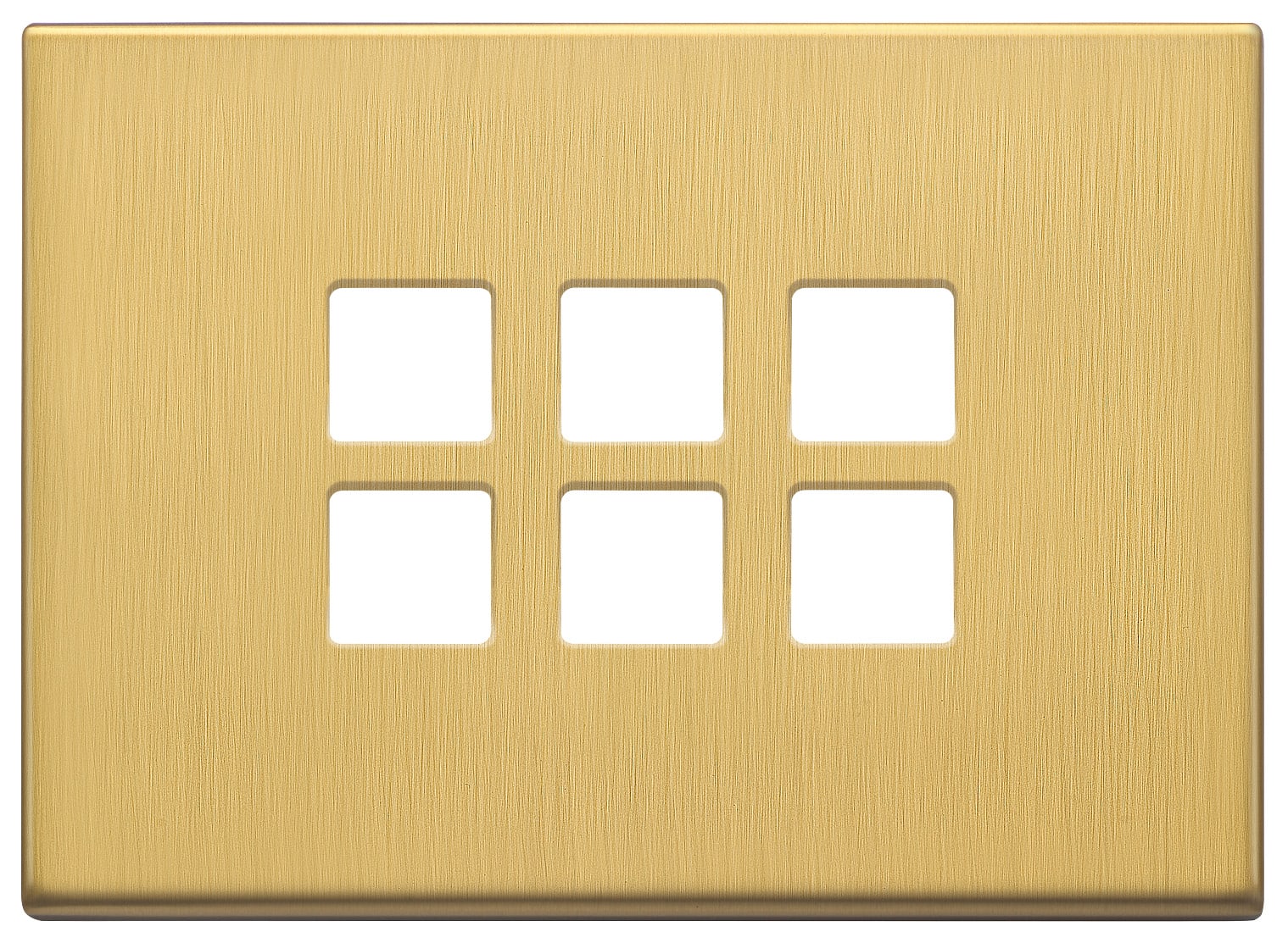 VIMAR - PLACCA 3MX6 FLAT OTTONE SPAZZ.
