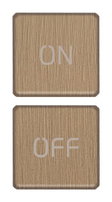 VIMAR - DUE TASTI FLAT SIMBOLI ON/OFF BRONZO