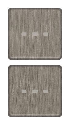 VIMAR - DUE TASTI FLAT NEUTRI ILLUM. GUN METAL
