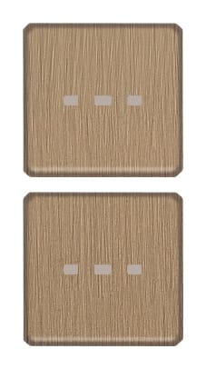 VIMAR - DUE TASTI FLAT NEUTRI ILLUM. BRONZO