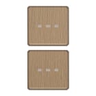 VIMAR - DUE TASTI FLAT NEUTRI ILLUM. BRONZO