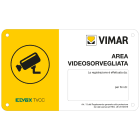VIMAR - Cartello Area Videosorvegliata Polipropilene Ppb 210X125 Mm