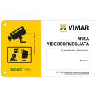 VIMAR - Cartello Area Videosorvegliata Remotamente in Polipropilene 210x125mm