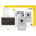 VIMAR - Kit videocitofonico IP Tab 7S+41006 vivavoce a colori con targa Pixel, modulo incasso, unità A/V, copriforo, scatola incasso, display 7 pollici, Wi-Fi.
