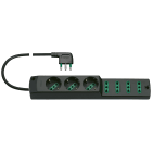 VIMAR - Presa Mobile Multipla 3P30+4P17/11+S17 16A 250V 3 Uscite Standard Italiano 3680W 90° - Nero
