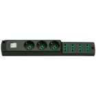 VIMAR - Presa Mobile Multipla 2P+T 16A 250V Nero con Interruttore Luminoso