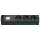 VIMAR - Presa Mobile Multipla 3P30+6P17/11 Nero con Interruttore Luminoso