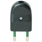 VIMAR - Spina 2P 10A Assiale Nero Sicury Standard Italiano Tipo S10 Uscita Cavo