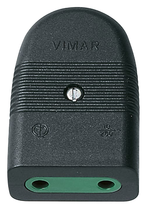 VIMAR - PRESA 2P 10A P10 ASSIALE NERO