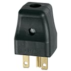 VIMAR - Spina 2P+T 15A Nero Standard Americano Uscita Cavo Assiale