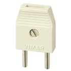 VIMAR - Spina piatta per cavo Z 300 Ohm avorio spinotti Ø 3 mm interasse 12,4 mm per prese 16300 14330 08160 10160 06423