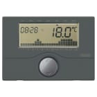 VIMAR - Cronotermostato a batteria parete antracite, controllo ON/OFF temperatura ambiente, programmazione giornaliera/settimanale, uscita relè 5(2) A 250 V, alimentazione AA.