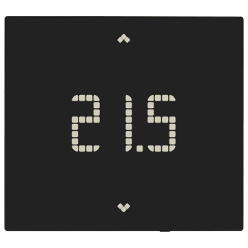 Termostato LTE nero, controllo locale e remoto, riscaldamento e condizionamento ON/OFF e PID, App Bluetooth, installazione a parete.