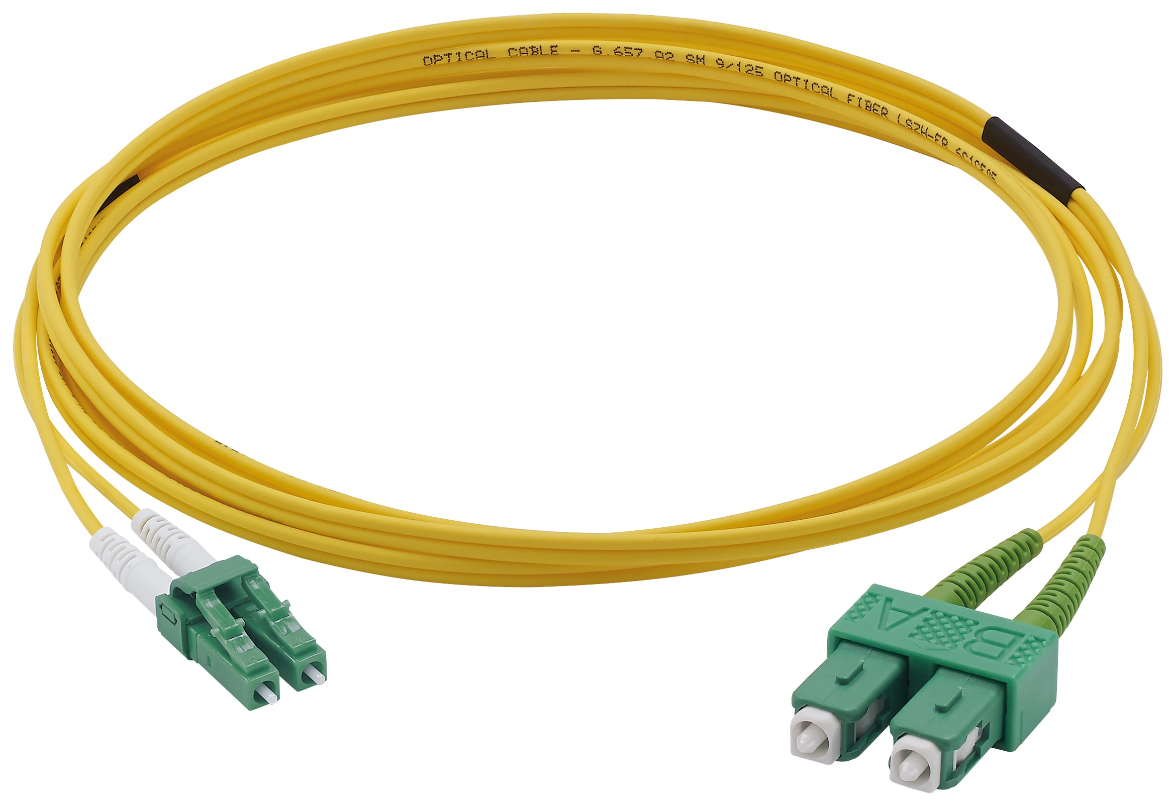 VIMAR - Cordone fibra ottica monomodale 9/125 µm OS2 duplex SC/APC a LC/APC LSZH 2M