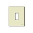 VIMAR - Placca 1M Resina Scatto Avorio - Standard Modulo Rotonde Ø 60 Mm Fissaggio Supporto 08501