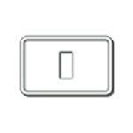 VIMAR - PLACCA 1M RESINA SCATTO BIANCO