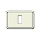 VIMAR - Placca 1M Resina Scatto Avorio Standard Color Scatole Incasso Rettangolari Unificate 3 Moduli Fissaggio Supporto 08531