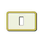 VIMAR - Placca 1 Modulo Resina Avorio-Oro per Scatole Incasso Unificate