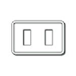 VIMAR - PLACCA 2M RESINA SCATTO BIANCO