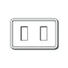 VIMAR - PLACCA 2M RESINA SCATTO BIANCO