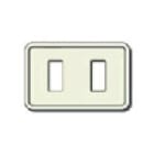 VIMAR - Placca Resina Avorio 2 Moduli Scatole Incasso Unificate 3 Moduli Fissaggio Scatto Supporto 08531