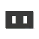 VIMAR - PLACCA 2M ALLUM. SCATTO NERO