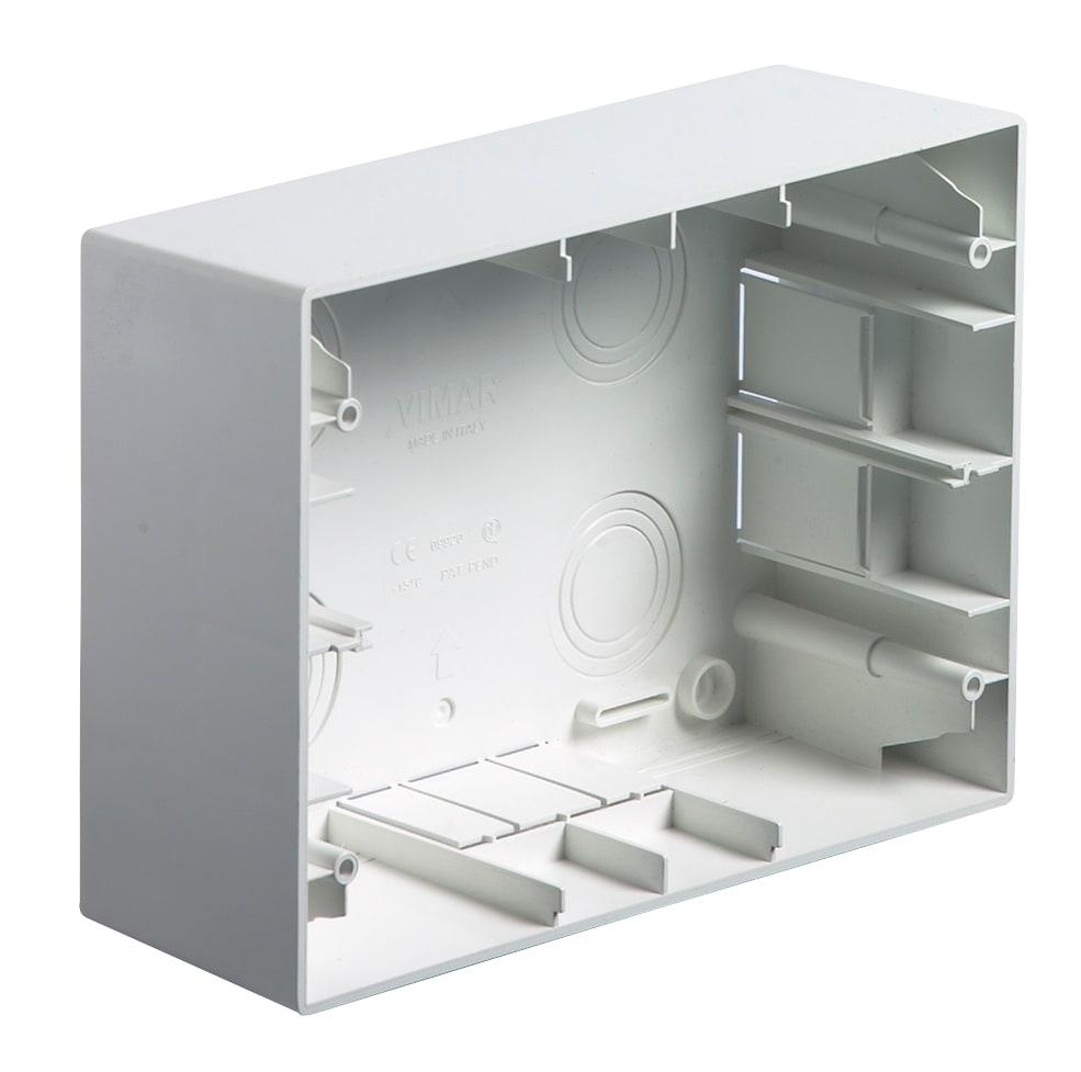 VIMAR - Scatola Parete Bianco 12-14M per Installazione Moduli Eikon Plana Idea Supporti adatta Sola Placca Chrome