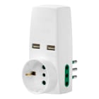 VIMAR - ADATTATORE S11+2P11+P30+2USB BIANCO