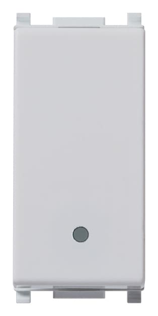 VIMAR - Deviatore 1P 16Ax Silver Illuminabile Tasto Sostituibile Max 200 W Per Lampade Con Alimentatore Integrato