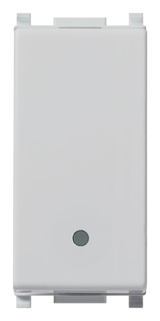VIMAR - Invertitore 1P 16Ax Silver Illuminabile Tasto Sostituibile Max 200 W Per Lampade Con Alimentatore Integrato