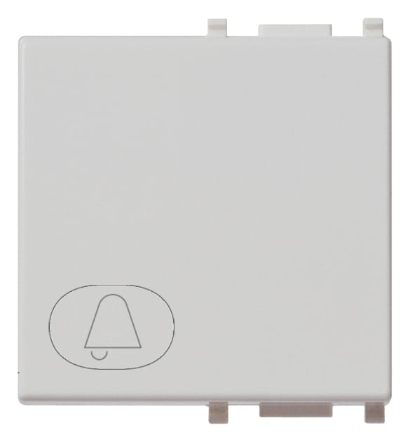 VIMAR - Tasto Intercambiabile 2 Moduli Simbolo Campanello Illuminabile Silver