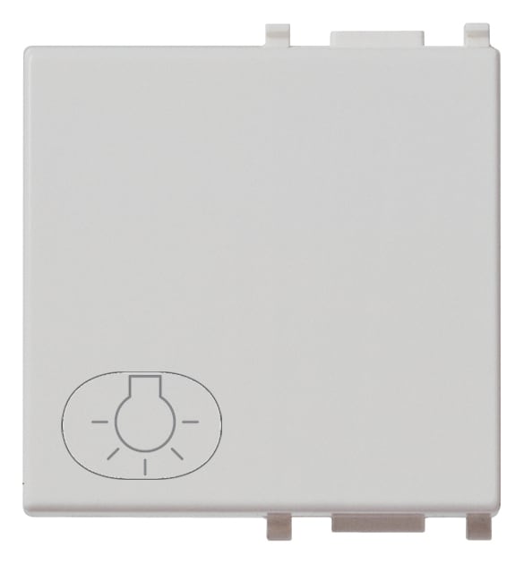 VIMAR - Tasto Intercambiabile 2 Moduli Simbolo Luce Illuminabile Silver
