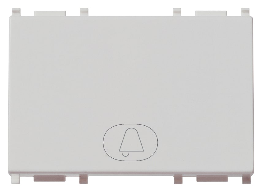 VIMAR - Tasto Intercambiabile 3 Moduli con Simbolo Campanello Illuminabile - Silver