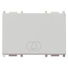 VIMAR - Tasto Intercambiabile 3 Moduli con Simbolo Campanello Illuminabile - Silver