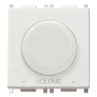 VIMAR - Regolatore di Volume Bianco 8 Ohm 15W Audio per Diffusore Sonoro con Terminali a Saldare o Faston - 2 Moduli