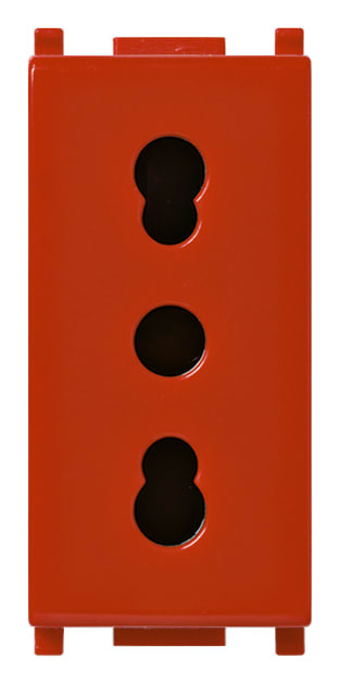 VIMAR - PRESA 2P+T 16A P17/11 ROSSO