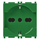 VIMAR - Presa Universale Antibatterica Verde Sicury 2P+T 16A 250V~ Standard Italiano P40, Materiale Antibatterico, 2 Moduli