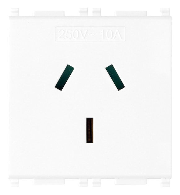 VIMAR - PRESA SICURY 2P+T 10A AUSTRALIA BIANCO