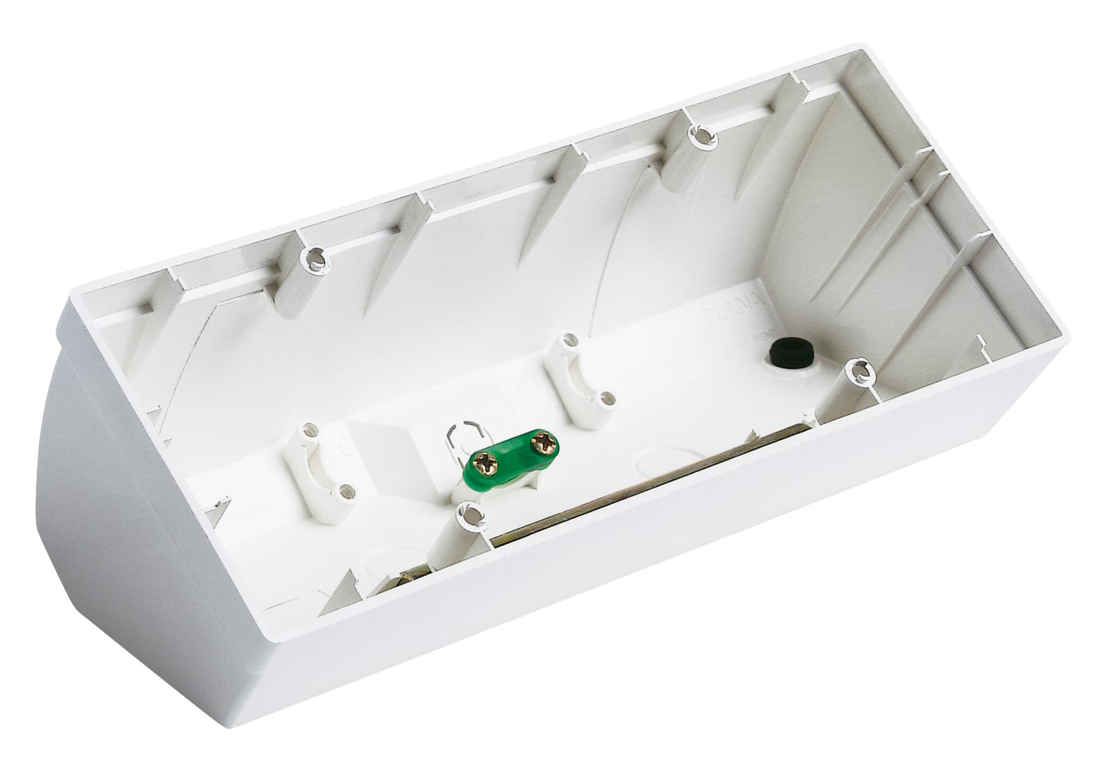 VIMAR - Scatola da Tavolo Bianco Inclinata per 7 Moduli Plana con Supporto e Placca