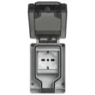 VIMAR - Contenitore universale per presa e spina IP66 da parete, bianco - 2 moduli