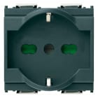 VIMAR - Presa Universale Grigio Sicury 2P+T 16A 250V~ Standard Italiano P40 - 2 Moduli